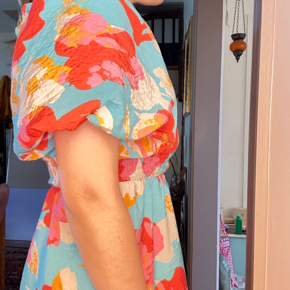 ODDY Colorful Floral Mini Dress - Picture 2 of 4